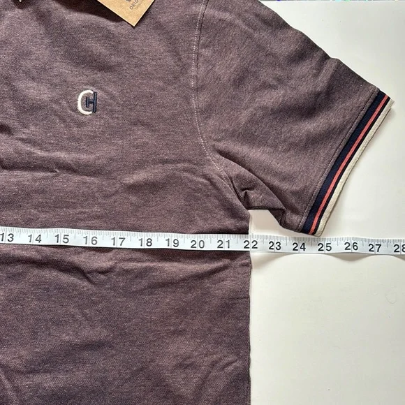 NWT-Classic Brown Polo Shirt with Embroidered Detail - Picture 10 of 10